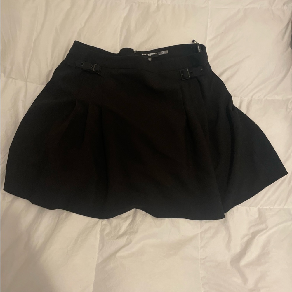 Karl Lagerfeld black lined skirt
